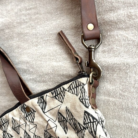 Bookhou Waxed Canvas and Leather Bag - Picture 3 of 11